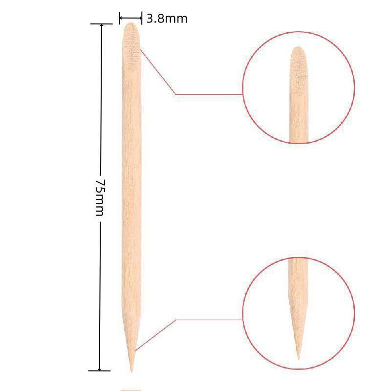 Апельсиновая палочка-сверло для маникюра, толкатель омертвевшей кожи, устройство для удаления ногтей - 65 мм/75 мм