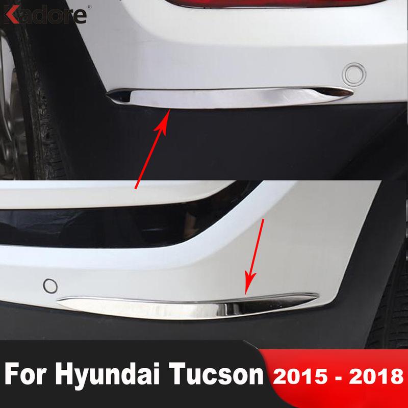 

Для Hyundai Tucson 2015 2016 2017 2018 Стальные Автомобильные Передний Задний Угол Бампера Накладка Защитная Молдинг Полоса Аксессуары