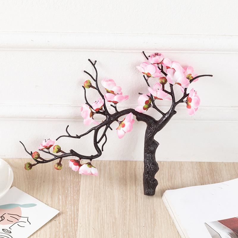 Prunus Mume Potted Simulation Artificial Flower Home Living Decoration Room