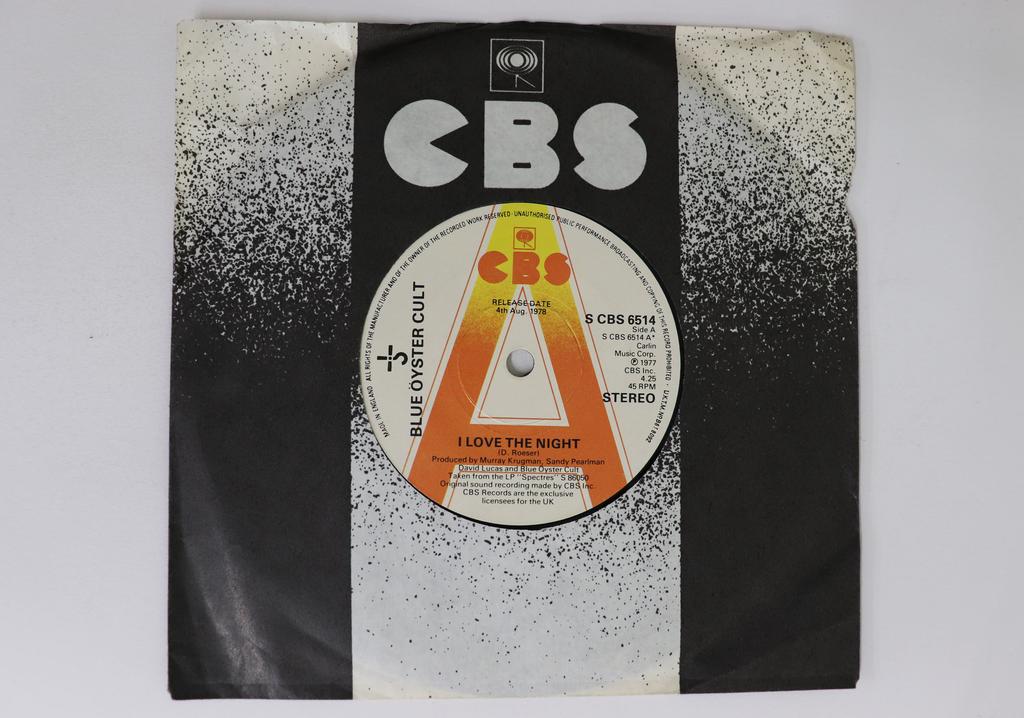 7inch Record BLUE OYSTER CULT - I Love The Night / Nosferatu SCBS6514PROMO CBS 1978 UK Rock Used