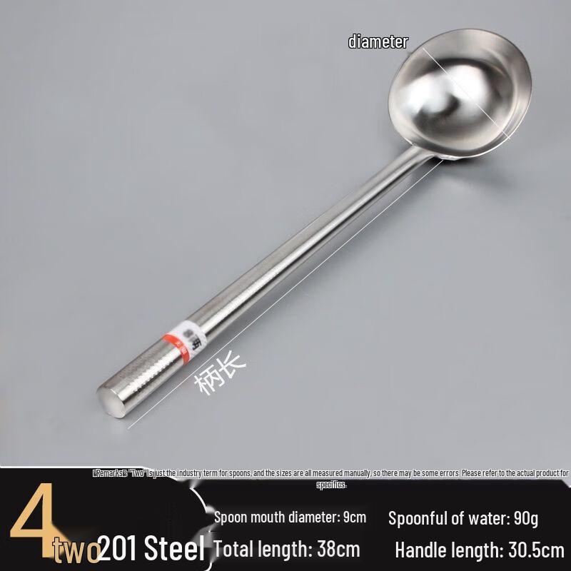 

Thickened Long Handle Steel Ladle & Serving Spoon, 5-Pack