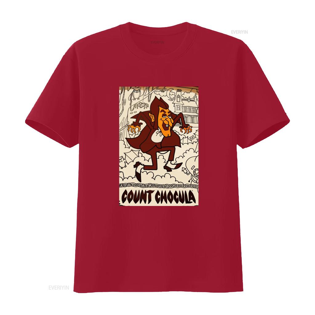 Count Chocula Retro Cereal Ad Vintage Poster T Shirt Heavy Cotton Classic Cartoon Print Vintage Designer Clothes