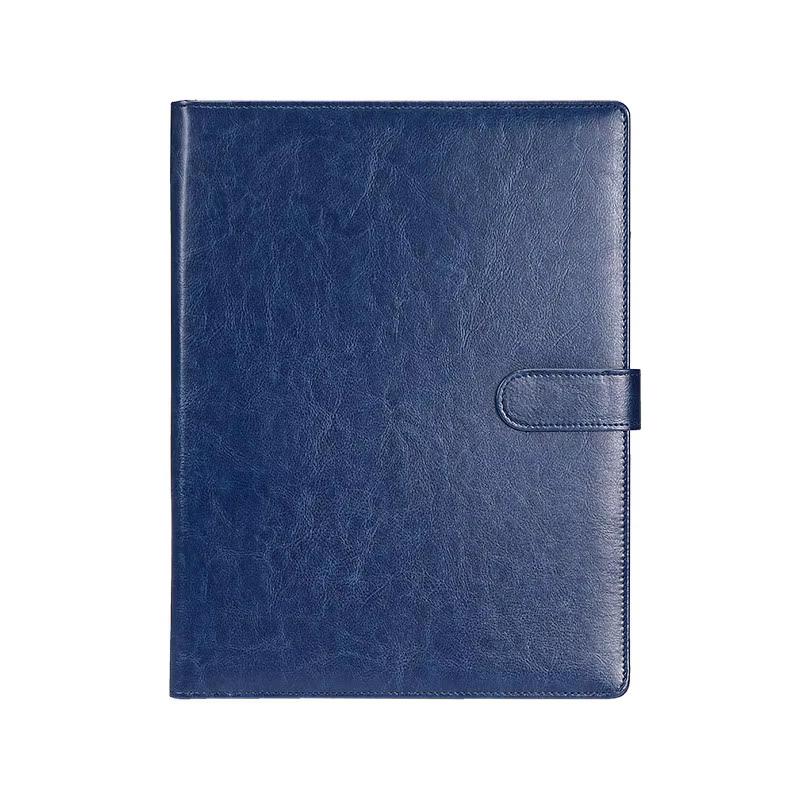 A4 Leather Clipboard Folder Multifunctional Conference Folder Business Stationery Folder Leather Contract File Folders синий