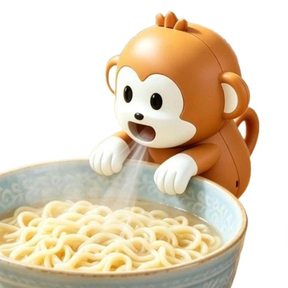 USB Rechargeable Food Cooling Fan Cute Cartoon Design Hanging Cooling Tool Travel Use