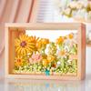 Flower Building Blocks With Picture Frame DIY Sunflower Rose Building Bricks Ornaments Night Light Gifts For Girls Boys
