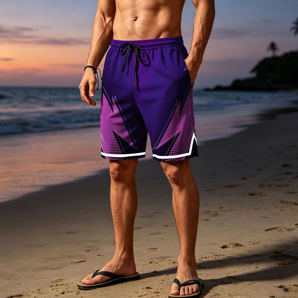 Men's Breathable Mesh Athletic Shorts for Summer Workout and Casual Wear