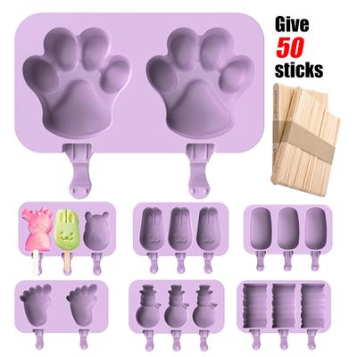 Stampo per Gelato in Silicone Stampo per Popsicle Riutilizzabile Stampini per Bastoncini per Fai da Te Preparazione Preferiti Estivi Accessori da Cucina Fai da Te Fatti in Casa