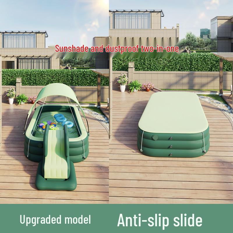 Children's Inflatable Pool with Sunshade