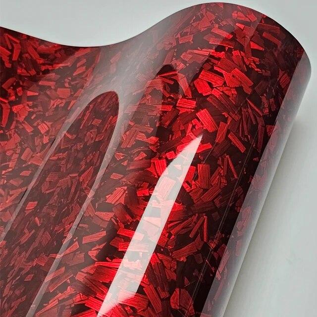 High Glossy Red Black Blue Forged Carbon Fiber Stickers On Car Decals Decals for Vehicle Wraping Vinyl Wrap Car Film Cover Auto