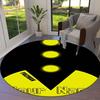 Pac-Man Custom Name Round Area Rug,Carpet Rug for Living Room Bedroom Sofa Playroom Decor,Non-slip Floor Mat