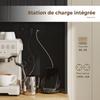 High Kitchen Buffet, 6 Doors, Charging Station, Worktop, Spice Rack, 100 x 40 x 173 cm, Black