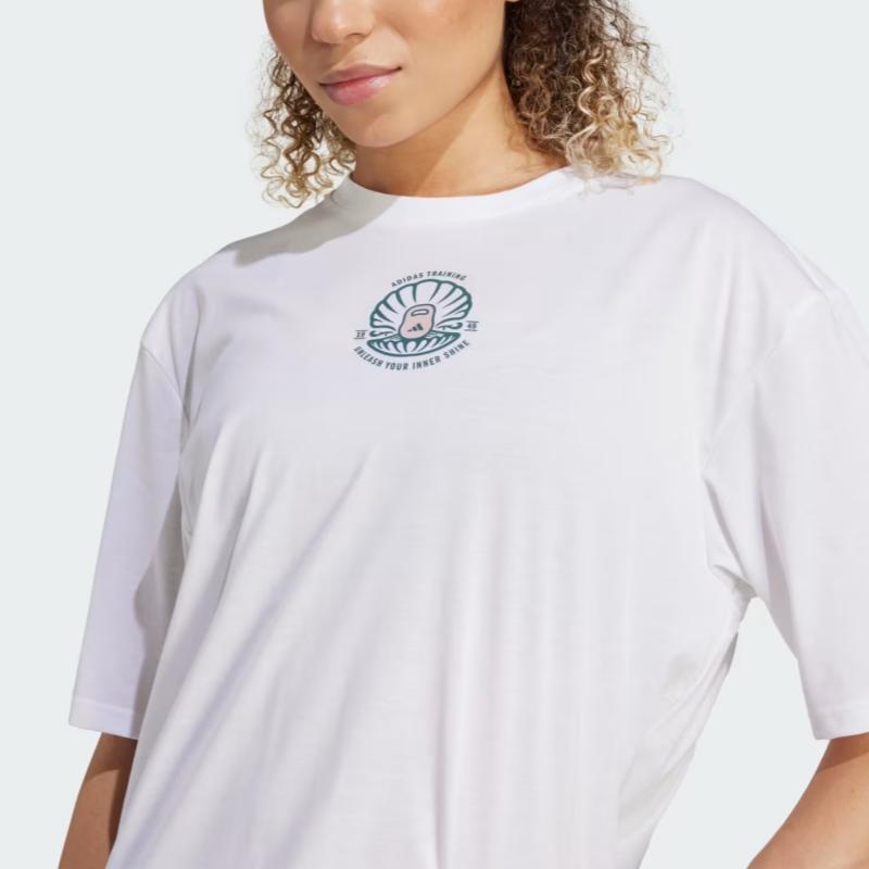 Adidas Womens Comfortable Round Neck Pullover Short Sleeve T-Shirt Women Tops JM8982