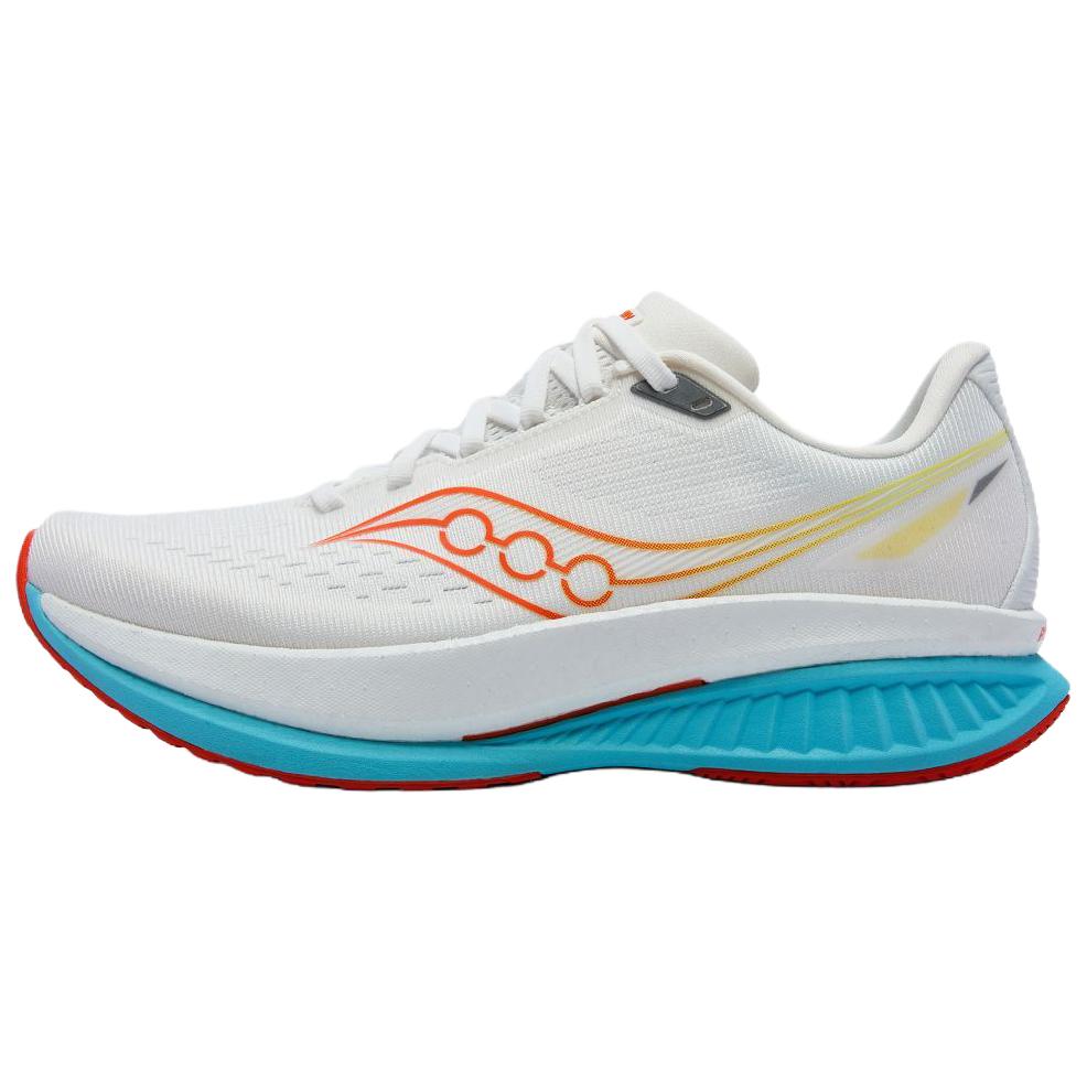 

Saucony TIDE Wave 4 Breathable And Resilient Running Shoes Men s White Orange Blue S28279-1 40.5