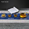 BORREY Travel Tea Set Portable Glass Teapot Infuser Set For Loos Tea Heat-resistant Glass Teapot With Travel Bag Kung Fu Tea Set