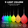 POITOI LED Poi Balls, Glow Balls, Soft Glow Poi Balls for Beginners and Pros, Rainbow Fade, High Strobe, Spinning LED Glow Toys, Light Up Balls, 1