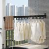Rust-proof Wall Mount Clothes Hanger Stainless Steel Retractable Clothes Rack  Outdoor