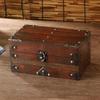 Multipurpose Decorative Jewelry Box With Compartment Dividers Safe Key Lock Wood Storage Cabinet
