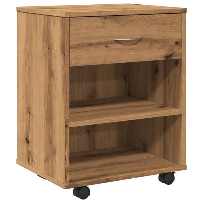 VidaXL Armoire roulante chêne artisanal 46x36x59 cm bois d'ingénierie, armoire, classeur mobile, meuble de bureau, armoire 856661