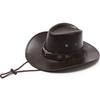 Solid Color Western Cowboy Hats Faux Leather Jazz Cap Casual Cowgirl Cap  Unisex