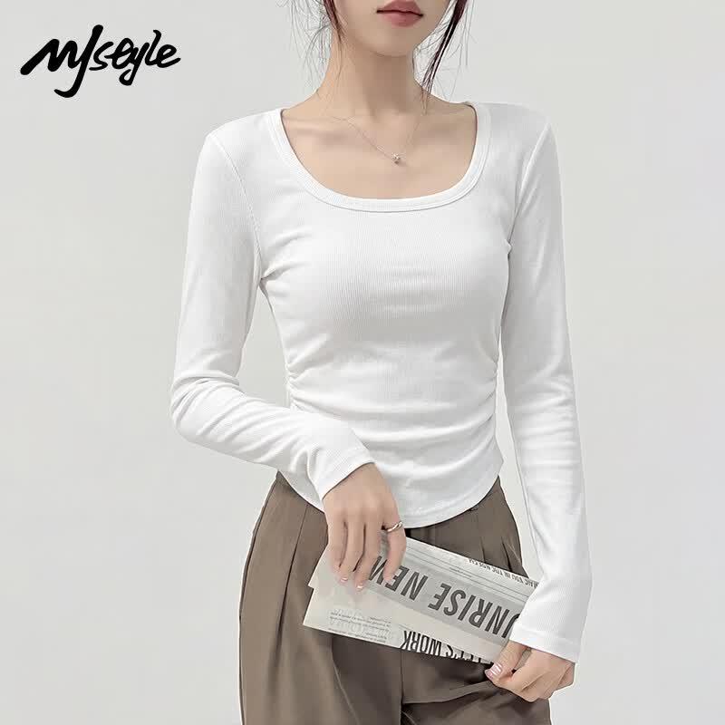 MJ STYLE Women s Square Neck Short Sleeve T-Shirt S