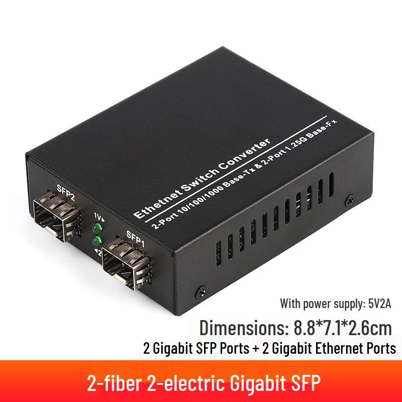 Gigabit Fiber SFP Transceiver: 1 Electric & 1 Optical Port Fiber Switch Module