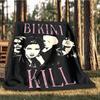 1pc Bikini Kill Band Outdoor Flannel Blanket, Cozy & Warm Soft Te Playful Design, Napping Camping,