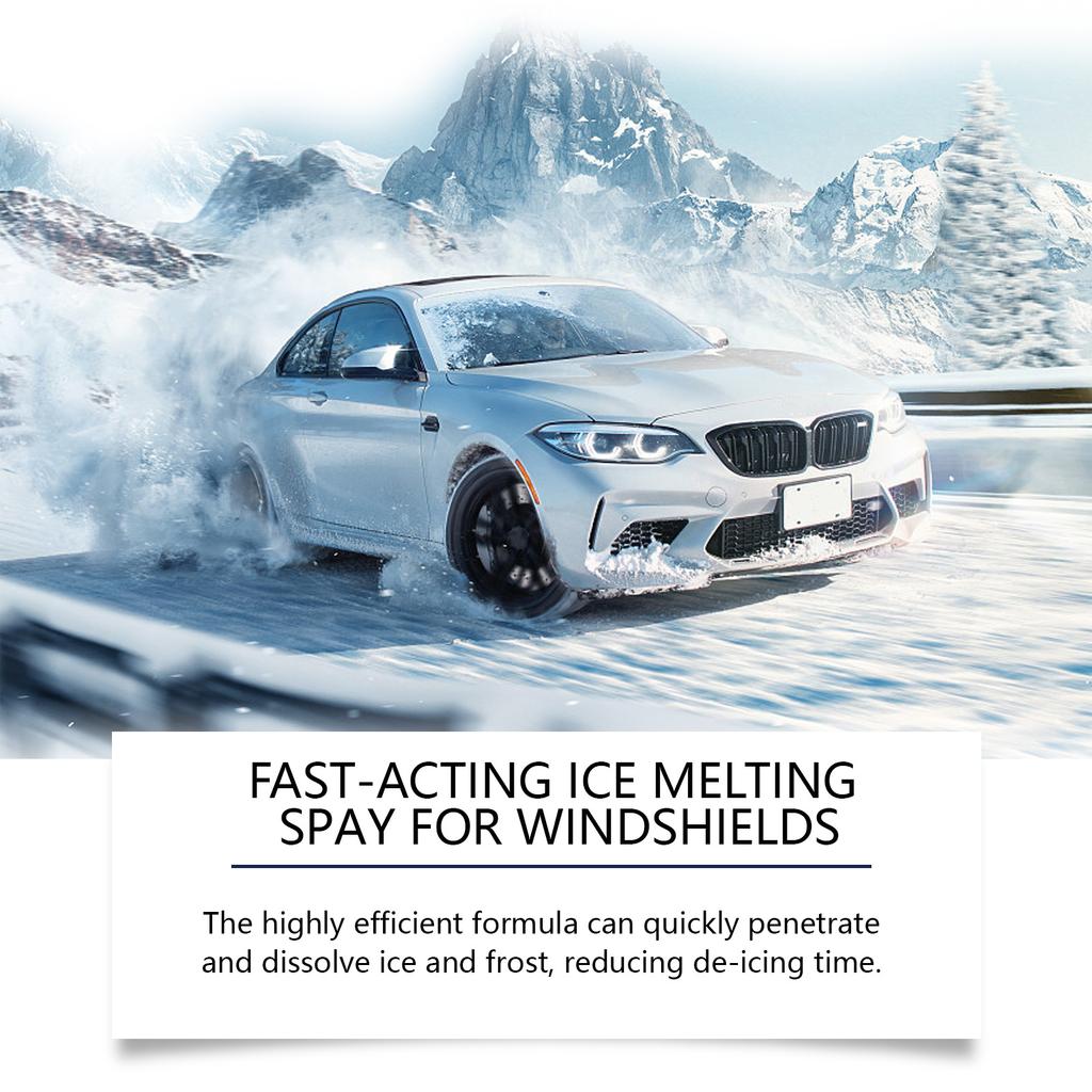 RAYHONG Car Ice Melt Spray Car Windshield Cleaner Defogging De-Ice Fast Snow Melt Spray