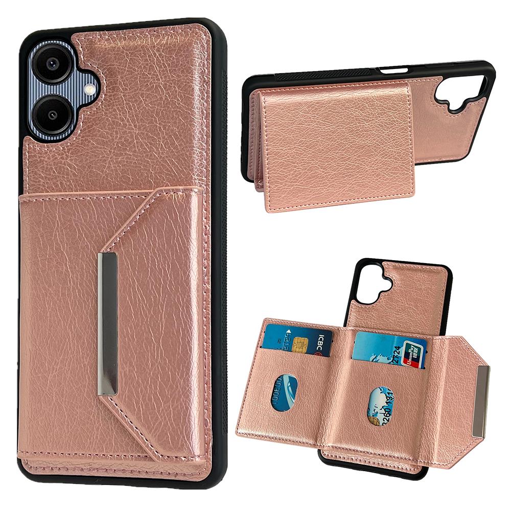 For Samsung Galaxy A06 5G/A06 4G Case Card Bag Kickstand TPU+PU Phone Cover