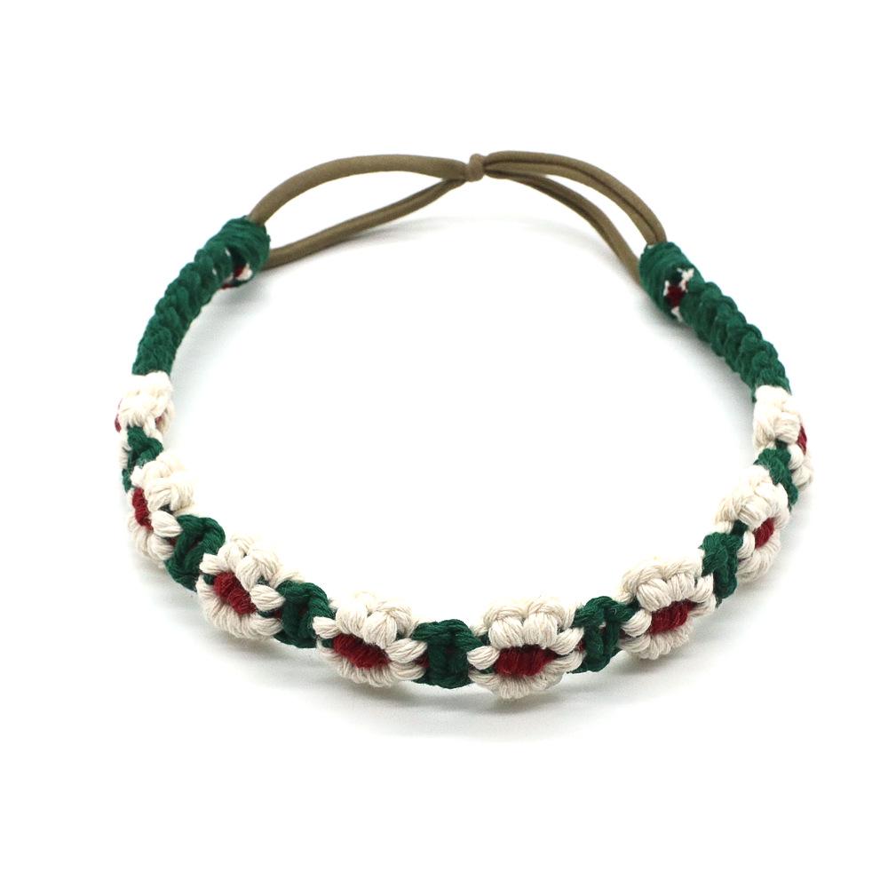 Accessorio per capelli a margherita tessuto a mano: Fascia Elastica Coreana Floreale per Donna
