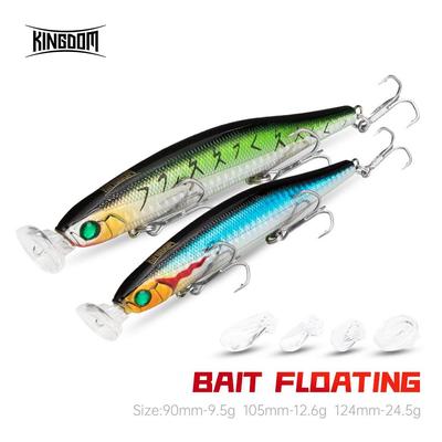 Kingdom Rybářské návnady Tvrdé návnady Poppers Minnow and Pencil 4 Lip Make 5 různých akcí Přepínatelné rybářské náčiní Model 5345