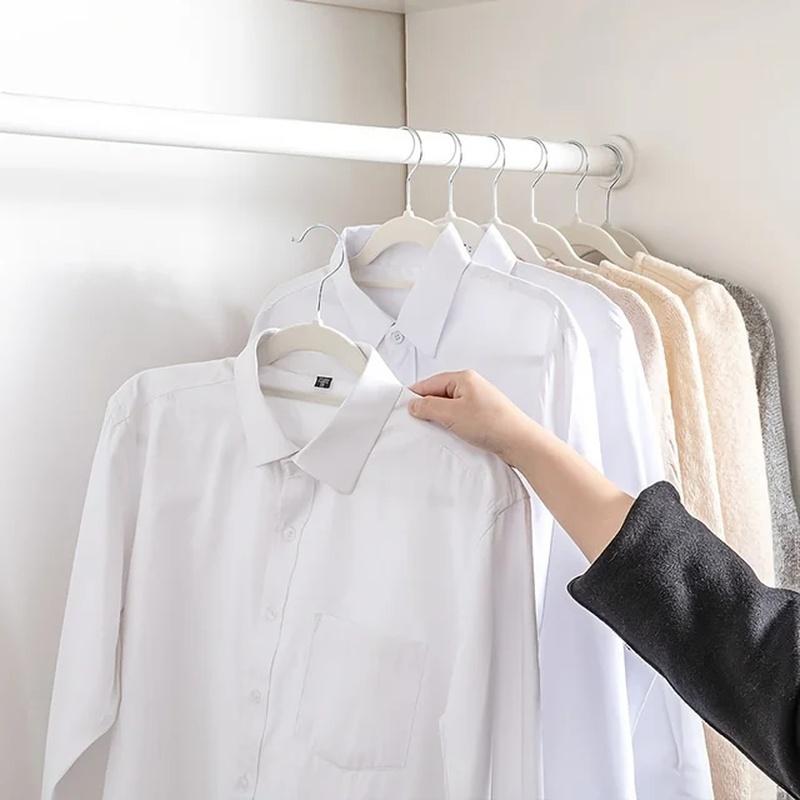 10pcs Flocked Hanger Non-slip Hanger Prevents Shoulder Bulging To Tidy Up Your Closet Space-saving Folding Hanger