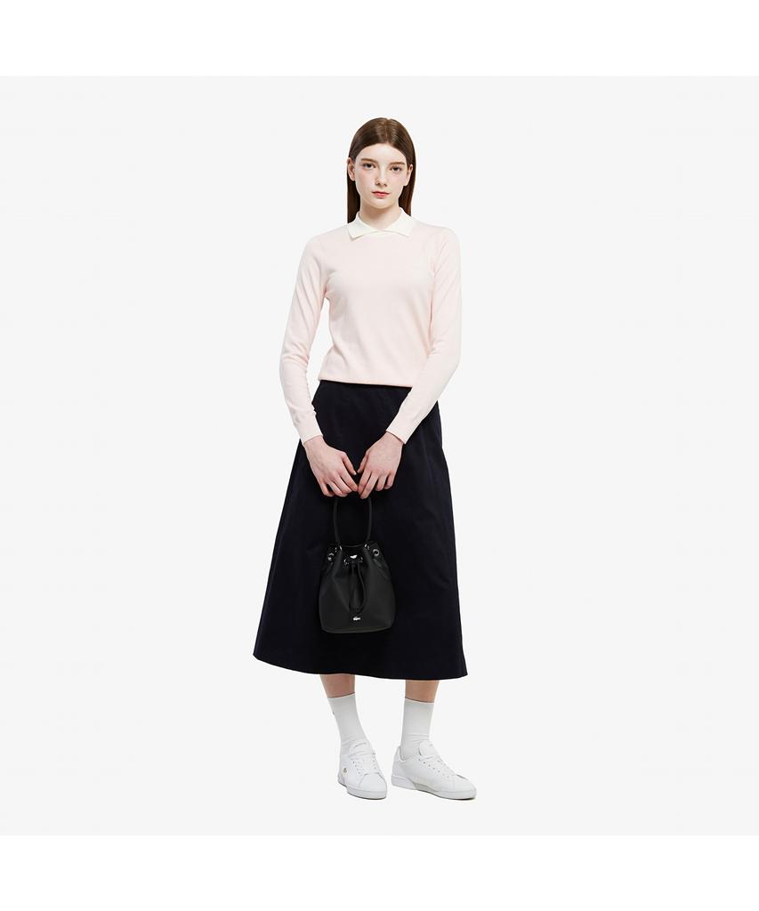 LACOSTE Women'S Contrast Collar Sweater Af814E-55N Ady