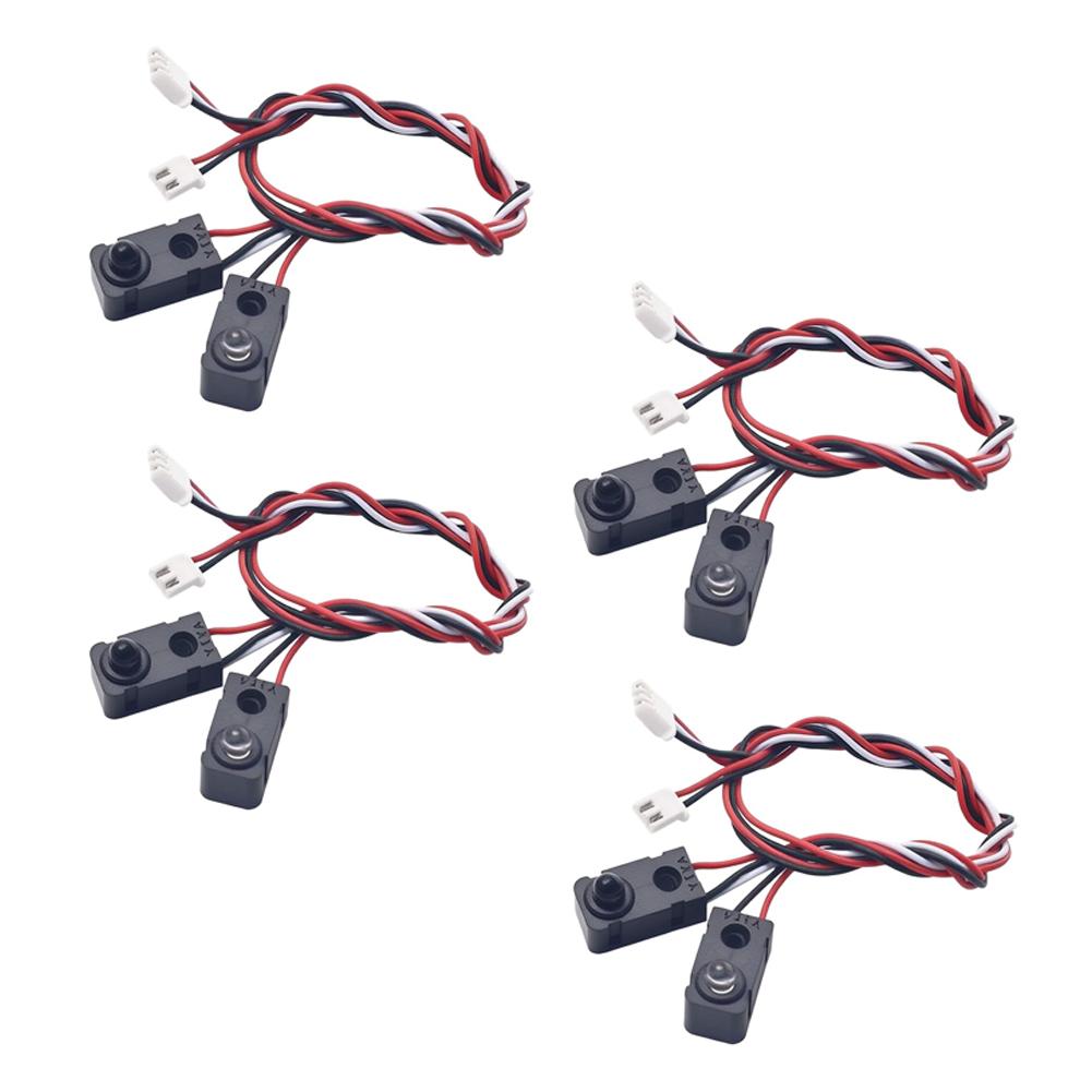 4 Sets Infrared Beam Switch Kit with 25cm Cables for Contactless Sensing in For Smart Home Automation and Experiments