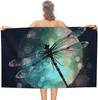 Blue Shark Beach Towel,Oversized Pool Towels for Adults, Soft Plush Lightweight Travel Towel, Absorbent Beach Blanket for Pool