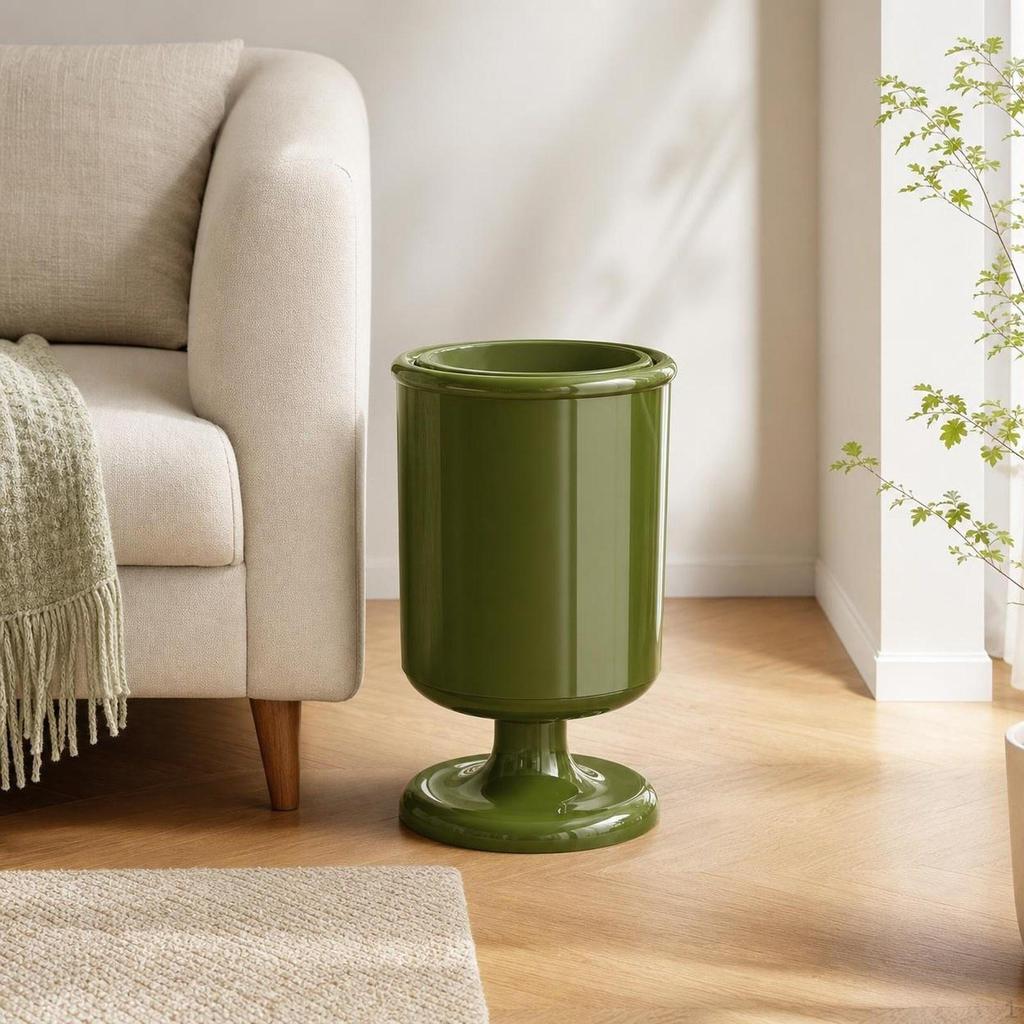 Bin with Lid, Wastebasket And Versatile for The Kitchen, , Dresser Or Bedroom.