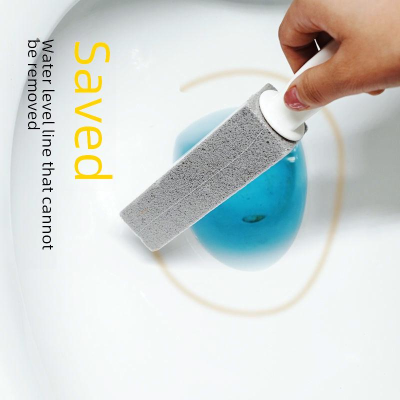 Long-Handle Pumice Toilet Brush - Strong Descaling for Hard-To-Reach Stains