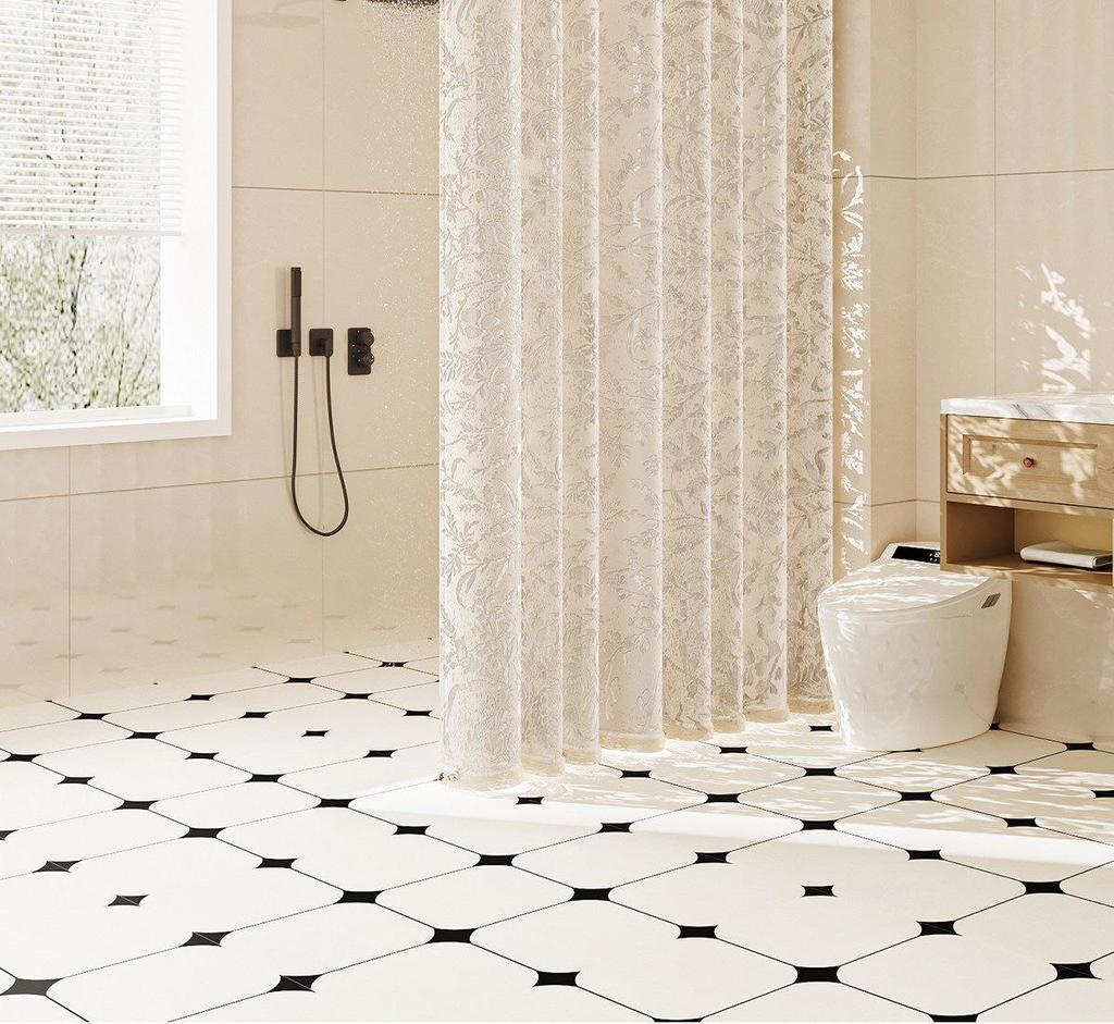 Premium Waterproof Mold-Resistant Shower Curtain for Dry-Wet Separation – Punch-Free Installation
