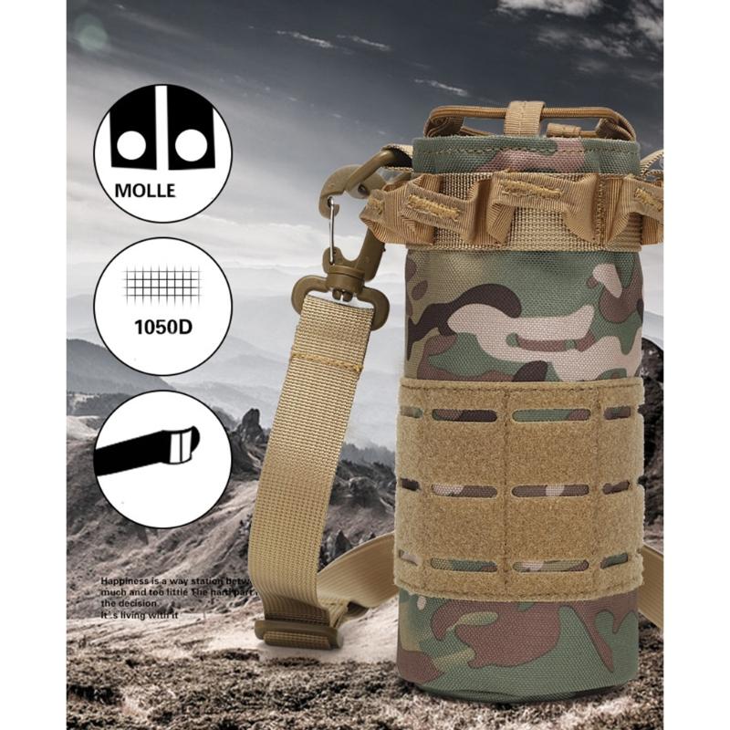 Water Bottle Holder Tactically Backpack Attachments Pouches Outdoor Water Bottle Carriers Bag for Gym Workout Hiking