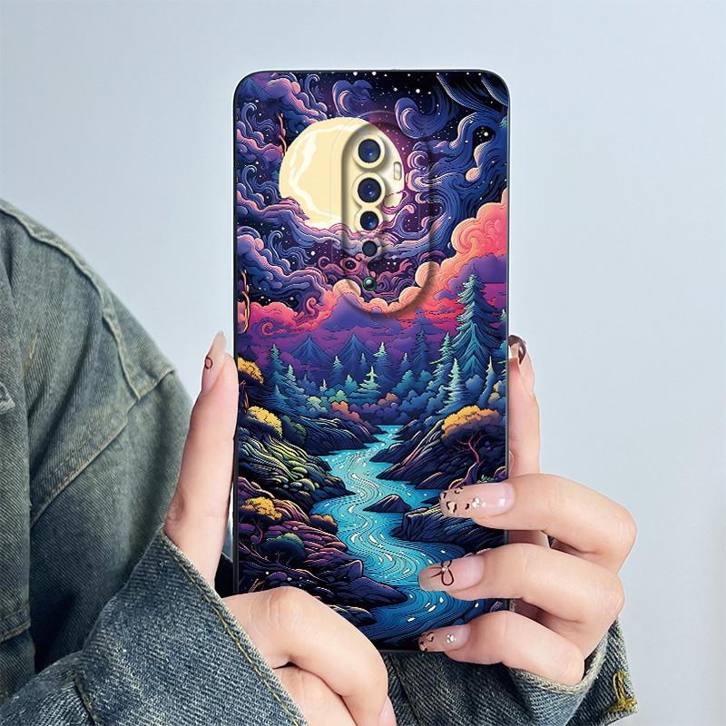 For OPPO Reno 2 Phone Case Reno2 CPH1907 Cover Soft Silicone Cute Cartoon Panda Flower Boys Girls Shell Protective Funda Casing