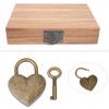 2sets Antique Style Heart Shaped Padlocks Bronze Finish Metal Padlock Set  For Craft Supplies