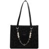 Internet celebrity fashion bag female 2024 new spring large capacity pearl chain shoulder bag niche design underarm bag