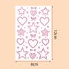 Colorful Face Rhinestone Stickers 1 Sheet Self Adhesive Heart Star Design for School Talent Show Stage Makeup