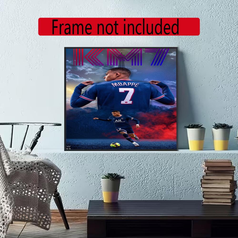 Mbappe 5D Diy Diamond Painting Round Diamond Diy Frameless Holiday Artwork Suitable For Home Office Wall Decoration