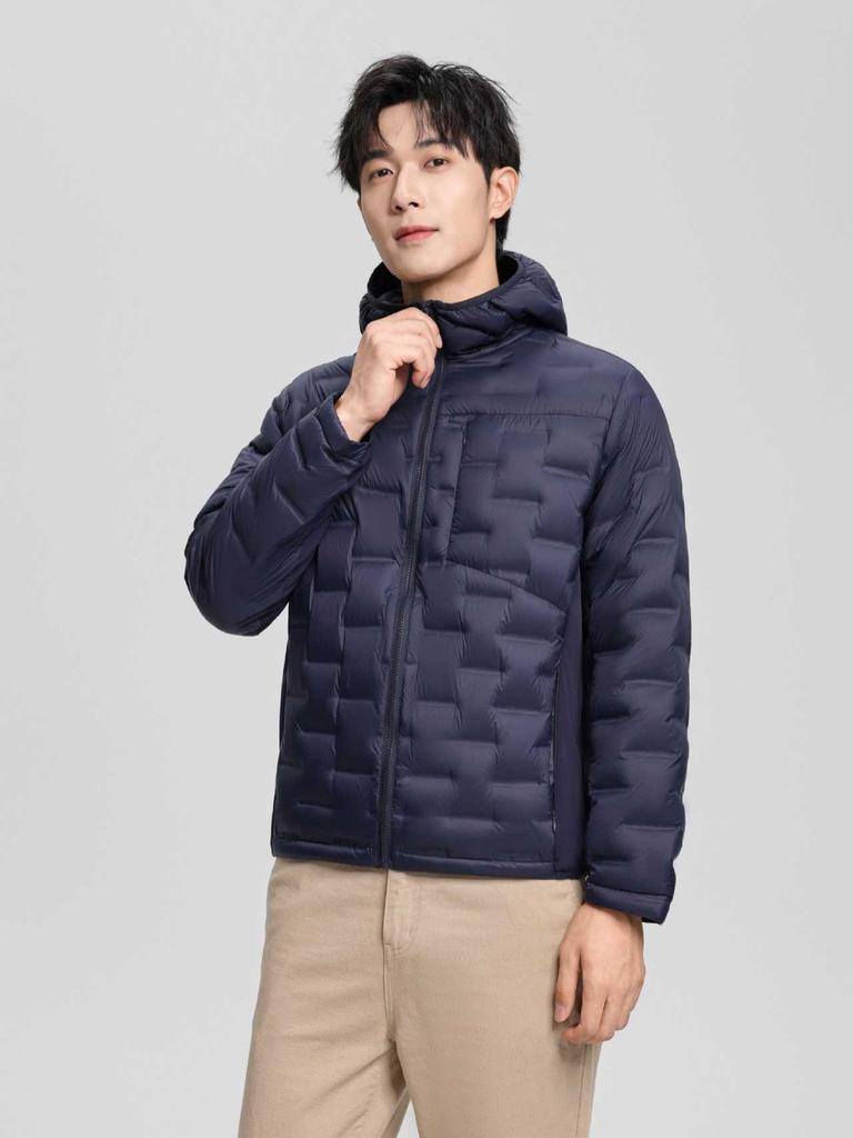 2025 Men's Lightweight Hooded Down Jacket: 90% White Duck Down, Portable & Versatile for Winter