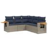 VidaXL Garden Lounge Set with Cushions 5 Pcs, Patio Sofas, Furniture Set, Outdoor Terrace Furniture, Grey 3226803