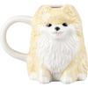 Sanart Fofo Louça Spitz Alemão Grande 13 x 11 340 Animal Aniversário Festa do Cachorro "Wankole" Caneca, Cortada, cm, mL, Louça, Presente, Mercadorias, Presente de Fim de Ano,