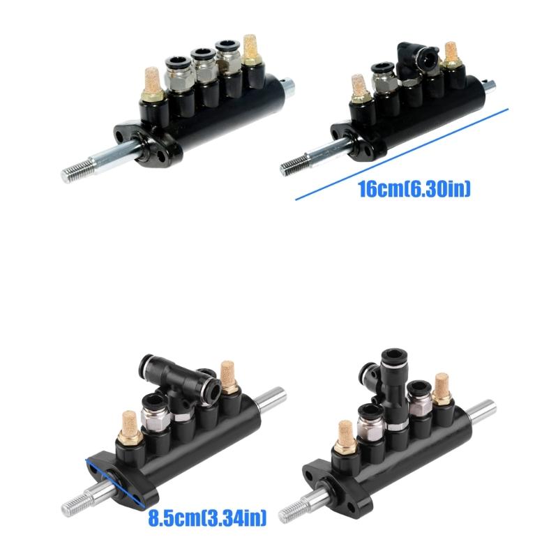 Pneumatic Control Foot Pedal, Tire Changer Air Switching Replacement Part, Service Assembly with Push-In Fittings for Bay Repair and Shop Care