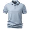 AIOPESON Men's Tencel Rayon Blend Polo Shirt Breathable Stretch Business Casual Button Up Summer Golf Top Solid Color