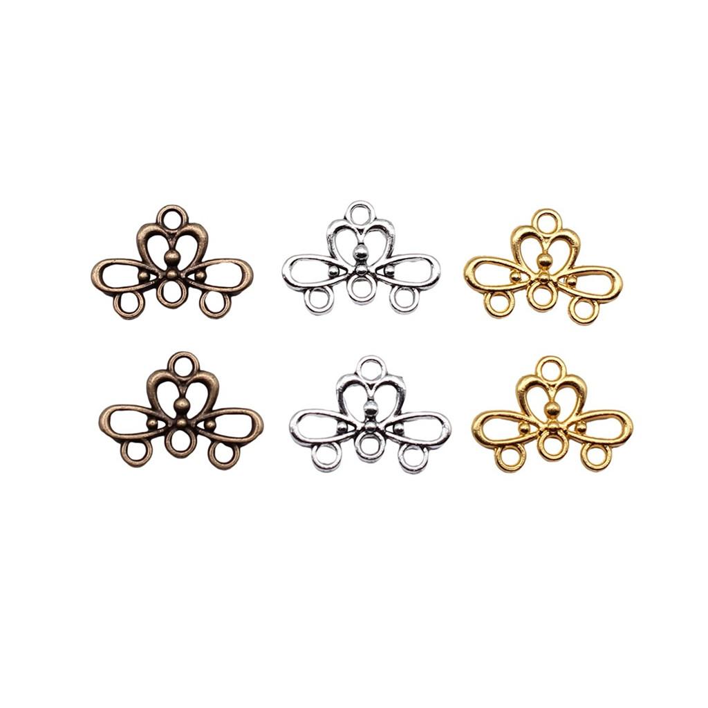 Geometric Flower Multi Loop Connectors Metal Links For Earrings Accessories Parts