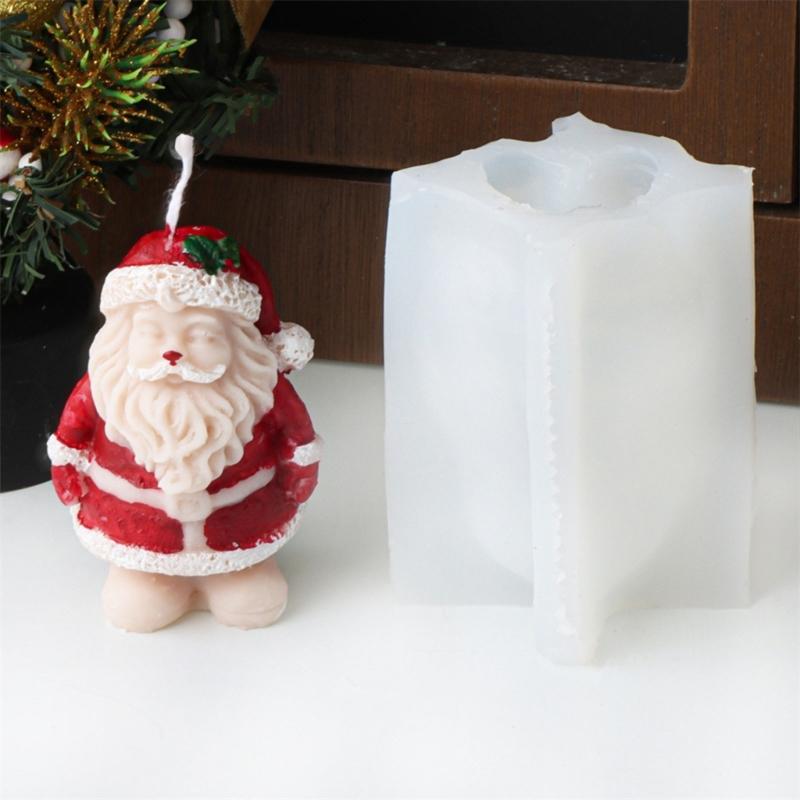 Stylish Handmade Soap and Candle Crafting Christmas Silicone Mould Flexible Home Decoration Supplies for Art Projects